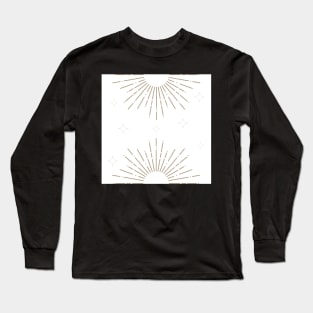 Sun and stars minimal magic white Long Sleeve T-Shirt